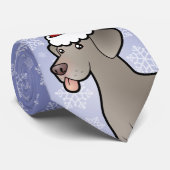 Cravate Noël Weimaraner (Roulé)