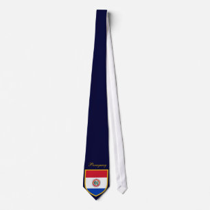 Cravate Nœud de cou drapeau Paraguay personnalisé
