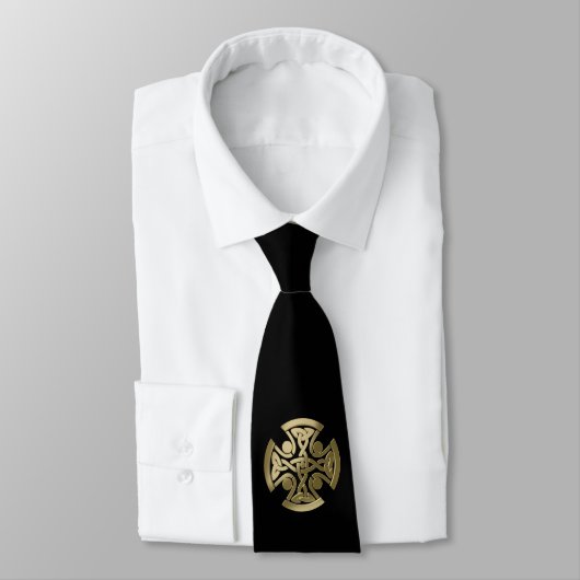 Cravate noeud d'or celtique (Attaché)