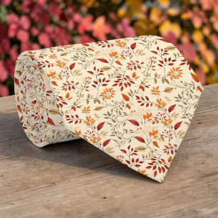 Cravate Nœud papillon aux feuilles d'automne saisonnières