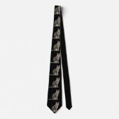 Cravate Noeud papillon chat noir et tabby (Devant)