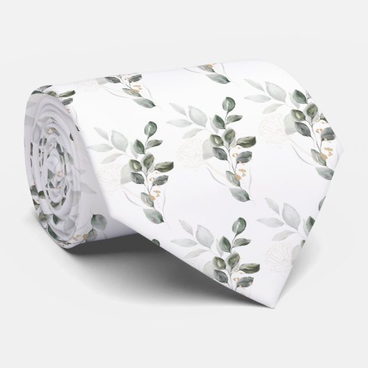 Cravate Nœud papillon de mariage feuillu (Roulé)