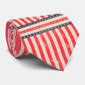 Cravate Nœud papillon Drapeau Américain Rayure Verticale É (Roulé)