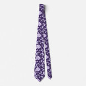 Cravate Nœud papillon lavande violet floral (Devant)