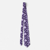Cravate Nœud papillon lavande violet floral (Dos)