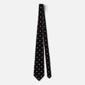 Cravate Noir avec Robot Rose Motif (Devant)
