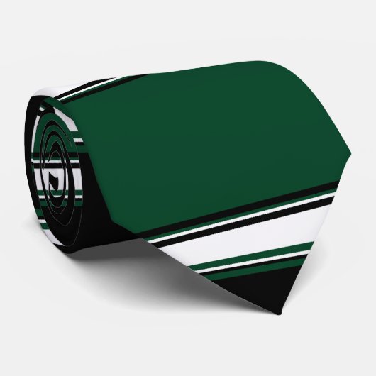 Cravate Noir blanc et arbre (Roulé)