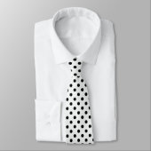 Cravate Noir Blanc Pois (Attaché)