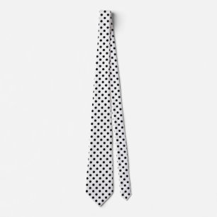 Cravate Noir Blanc Pois