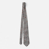 Cravate Noir blanc rouge Abstrait Motif chic (Dos)