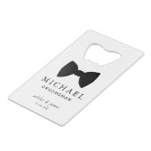 Cravate noir Bow Groomsman Mariage personnalisé (Devant Angle)