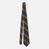 Cravate Noir Checkered d'arc-en-ciel (Dos)
