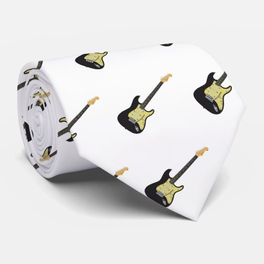 Cravate Noir classique électrique (Roulé)