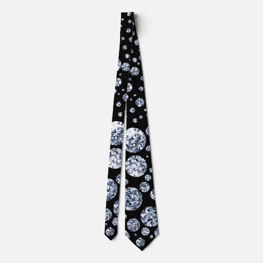 Cravate Noir cristal argenté (Dos)