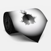 Cravate Noir de Mandelbrot que j'attache (Roulé)