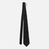 Cravate noir en cuir Faux texturé noir (Dos)