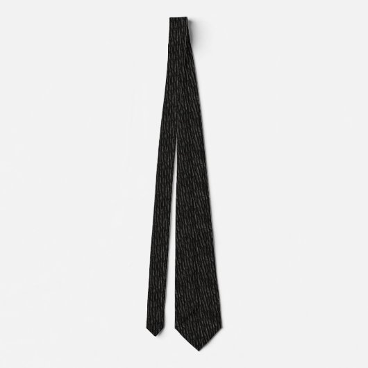 Cravate noir en cuir Faux texturé noir (Dos)