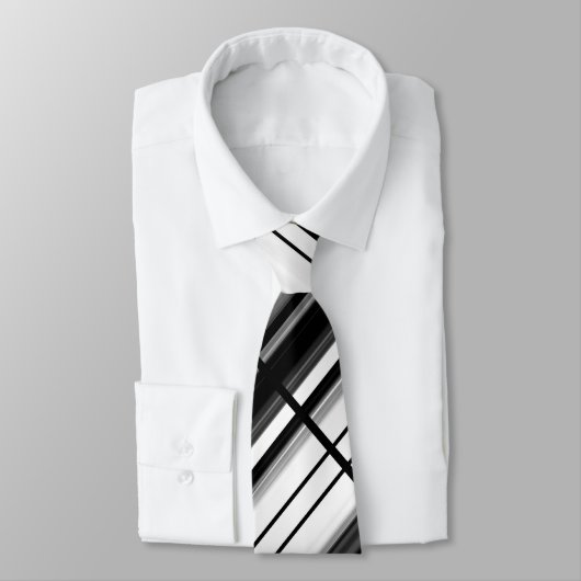 Cravate noir et blanc (Attaché)