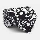 Cravate Noir et blanc (Roulé)