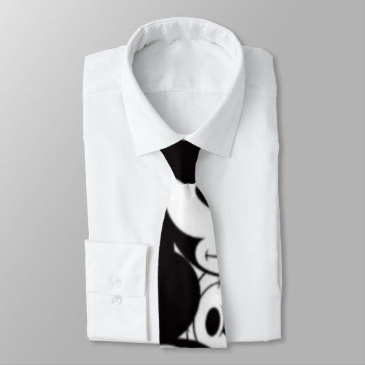 Cravate Noir et blanc (Attaché)