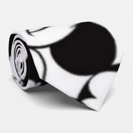 Cravate Noir et blanc (Roulé)