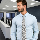 Cravate Noir et blanc Art contemporain