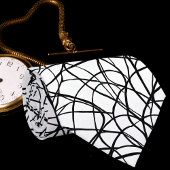 Cravate Noir et blanc Art contemporain