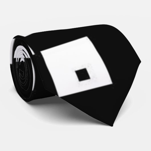 Cravate noir et blanc classique (Roulé)