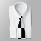 Cravate Noir Et Blanc D'Art Abstrait (Attaché)