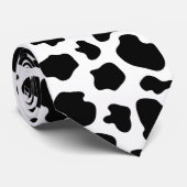 Cravate noir et blanc de poster de animal de motif (Roulé)