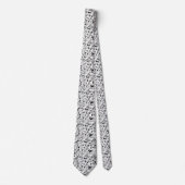 Cravate Noir et Blanc en Mouvement Tie (Devant)