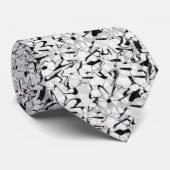 Cravate Noir et Blanc en Mouvement Tie (Roulé)