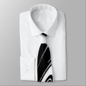 Cravate Noir et blanc moderne (Attaché)