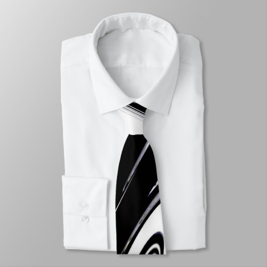 Cravate Noir et blanc moderne (Attaché)
