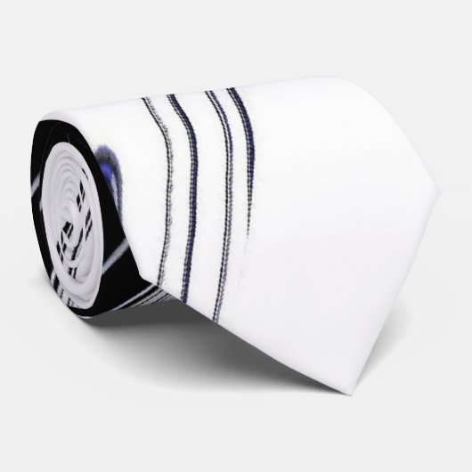 Cravate Noir et blanc moderne (Roulé)