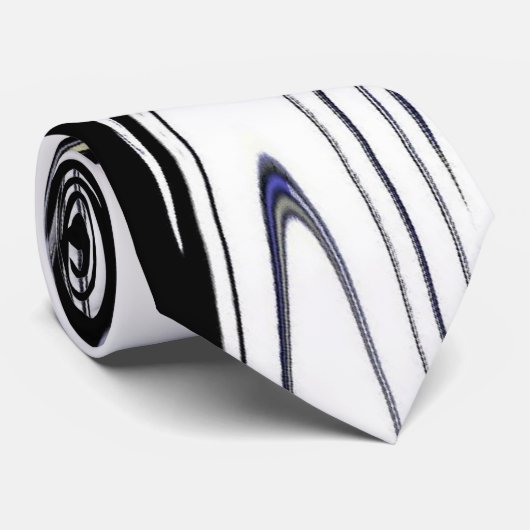 Cravate Noir et blanc moderne (Roulé)