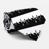 Cravate Noir et blanc New York City (Roulé)