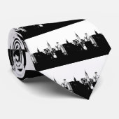 Cravate Noir et blanc New York City (Roulé)