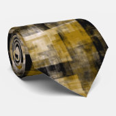 Cravate Noir et blanc or (Roulé)