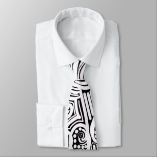 Cravate Noir Et Blanc Scratch Et Dot Art