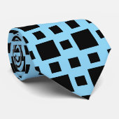 Cravate Noir et Bleu (Roulé)