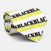 Cravate Noir et jaune (Roulé)