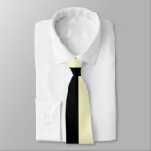 Cravate Noir et jaune clair couleur divisée (Attaché)
