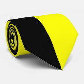 Cravate Noir et Jaune Couleur Partagée (Roulé)
