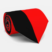Cravate Noir et rouge couleur partagée (Roulé)