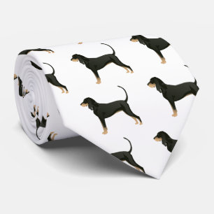 Cravate Noir et Tan Coonhound Basic race personnalisable