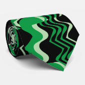 CRAVATE NOIR ET VERT (Roulé)