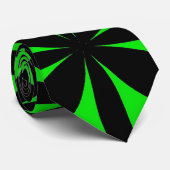 Cravate Noir et Vert Moderne / Rétro Imprimer (Roulé)