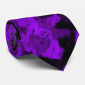 Cravate Noir et violet (Roulé)