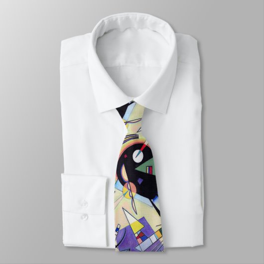 Cravate Noir et Violet - Kandinsky (Attaché)